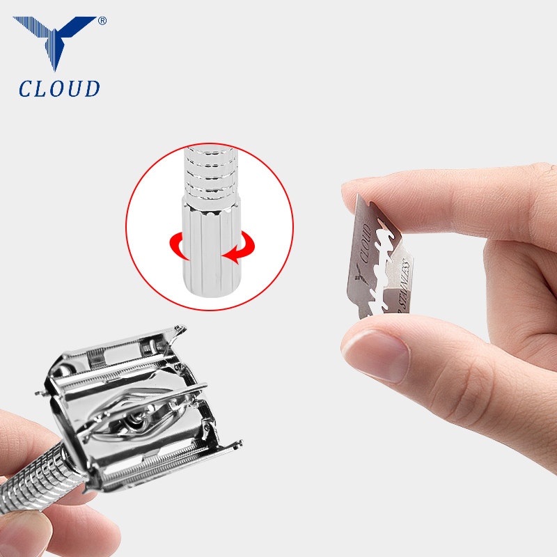 Ручная бритва Т-образной формы с двойным лезвием из нержавеющей стали 74