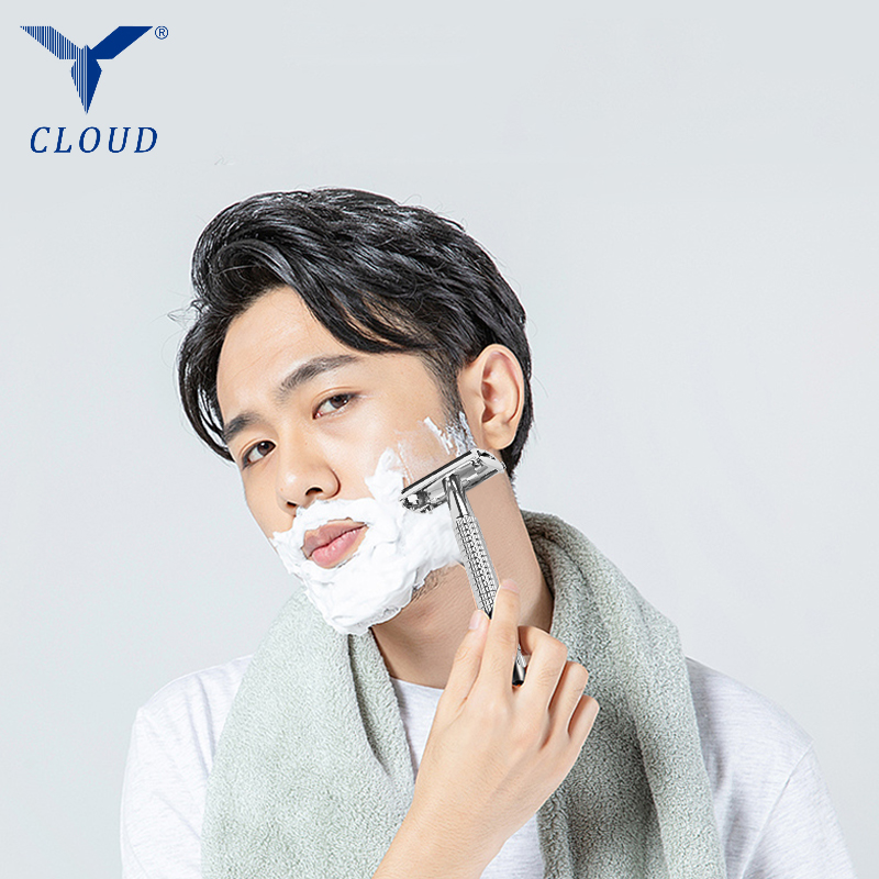 Ручная бритва Т-образной формы с двойным лезвием из нержавеющей стали 74