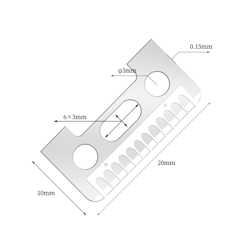 Односторонние лезвия для бровей из нержавеющей стали с режущей кромкой